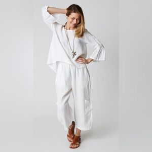 Bryn Walker white linen pants with side pocket